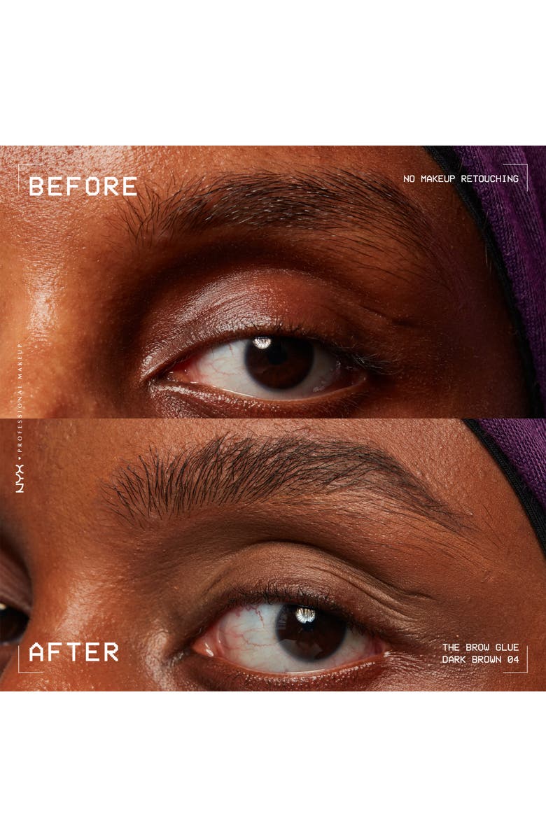 NYX PROFESSIONAL MAKEUP The Brow Glue, Alternate, color, Dark Brown