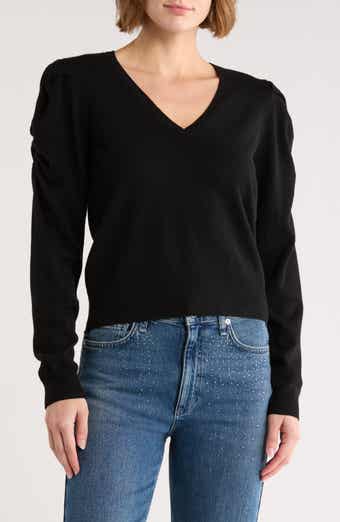 FRAME Frankie V-Neck Wool Blend Sweater