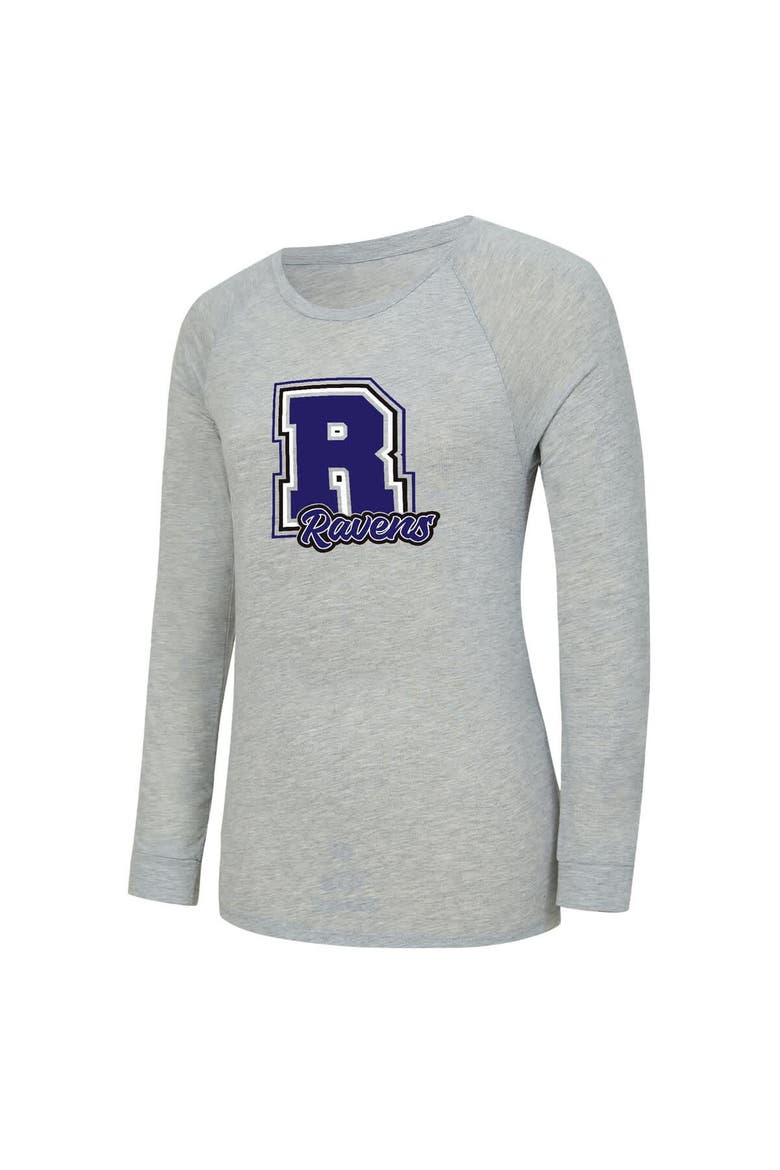 Women's Concepts Sport  Heather Gray/Purple Baltimore Ravens Regulate Plaid Long-Sleeve T-Shirt & Shorts Sleep Set, Alternate, color, Heather Gray