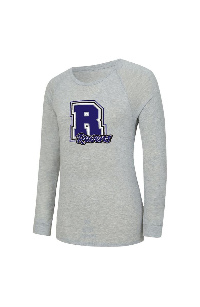 CONCEPTS SPORT Women's Concepts Sport Heather Gray/Purple Baltimore Ravens Regulate Plaid Long-Sleeve T-Shirt & Shorts Sleep Set, Alternate, color, Heather Gray