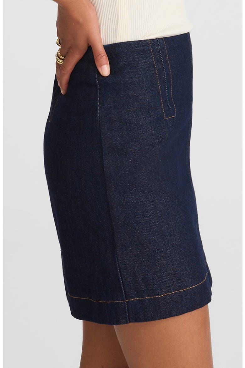Clean Denim Miniskirt, Alternate, color, RINSE WASH