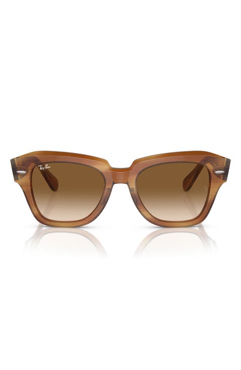 State Street 49mm Gradient Square Sunglasses