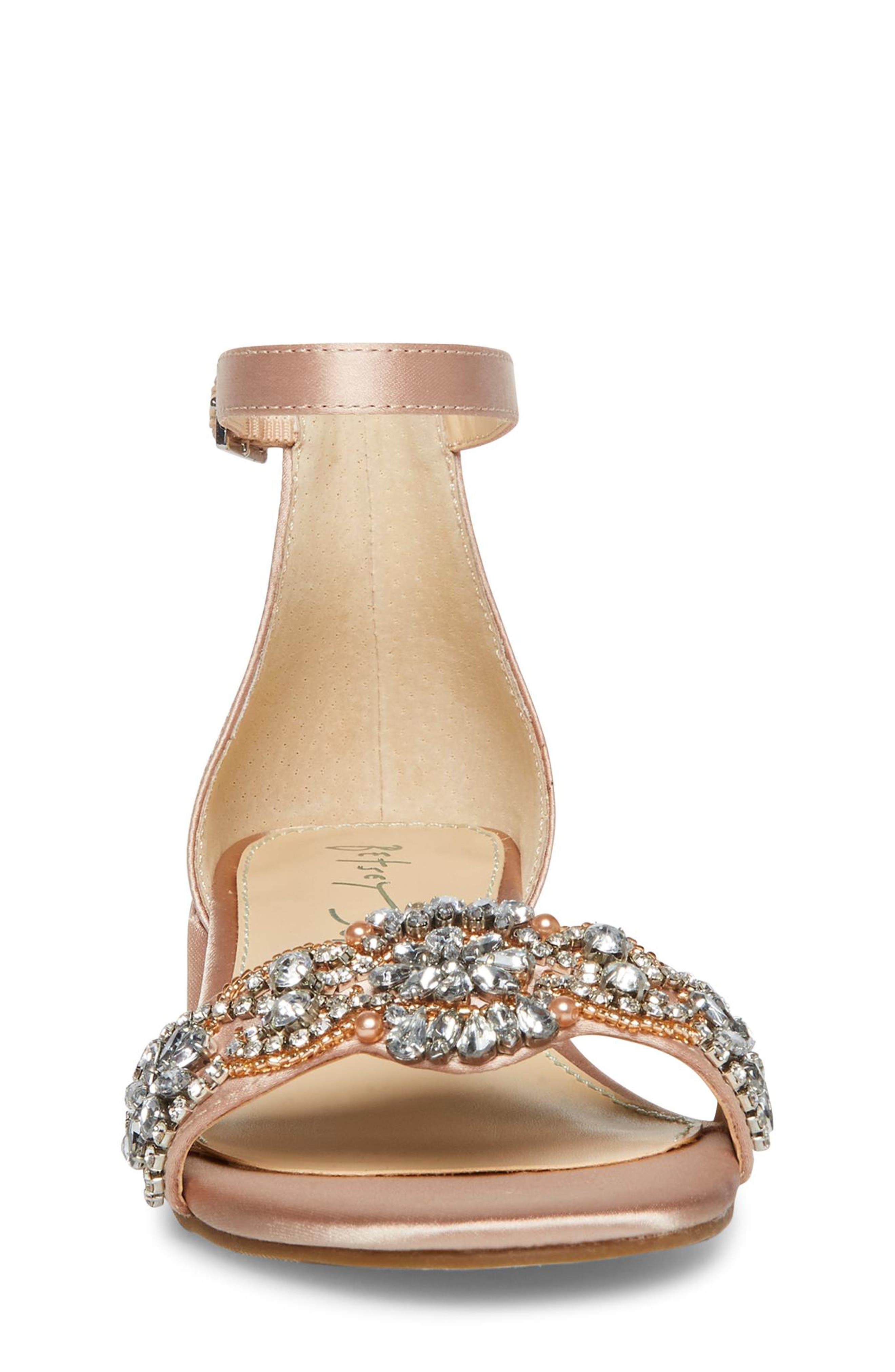 Crystal Ankle Strap Sandal, Alternate, color, CHAMPAGNE