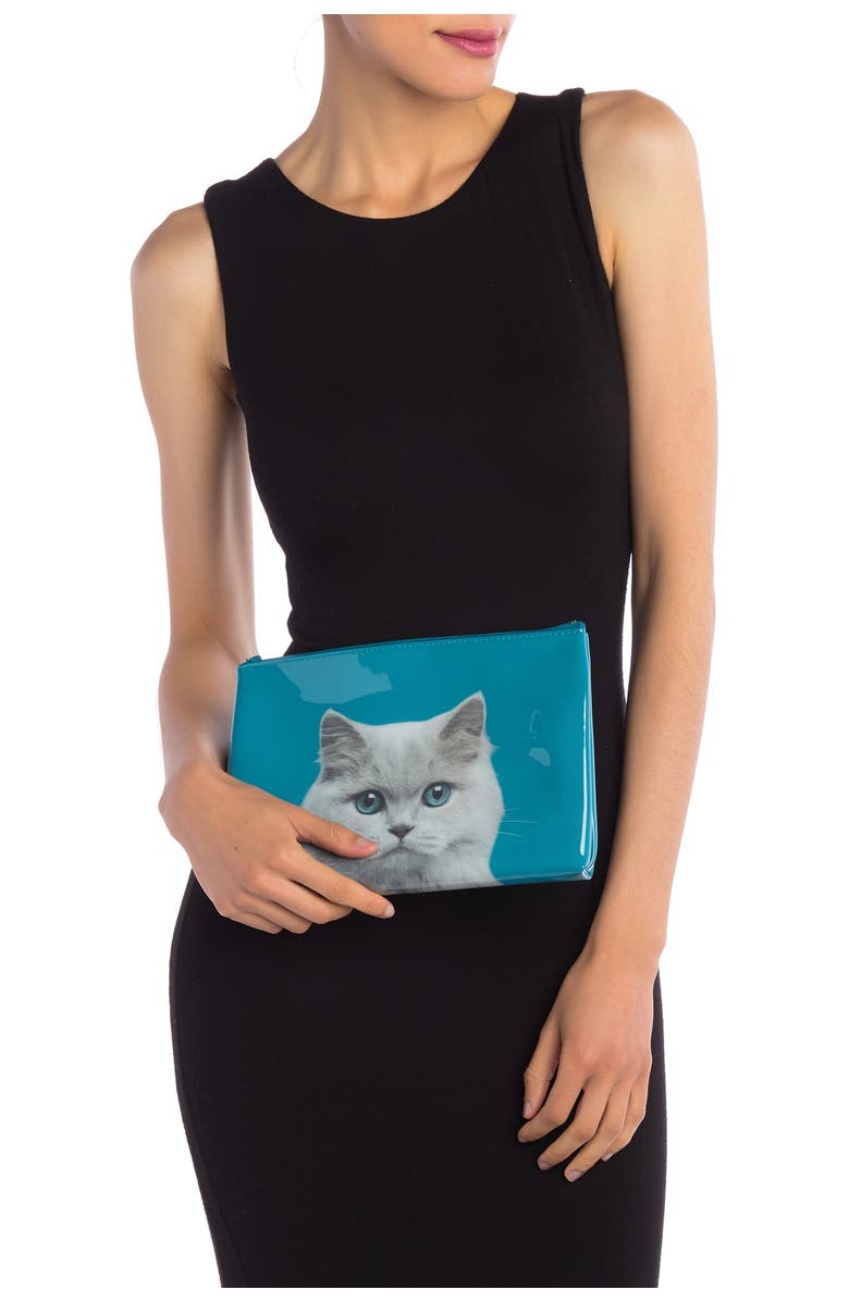 Catseye London Large Cat Zip Pouch, Alternate, color, 