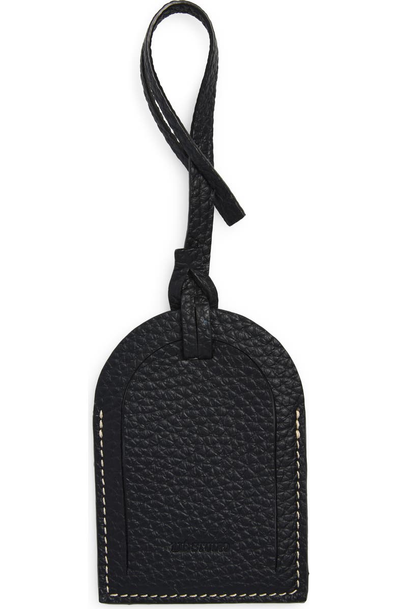 Lié Studio The Sally Luggage Tag, Main, color, Black Grosgrain