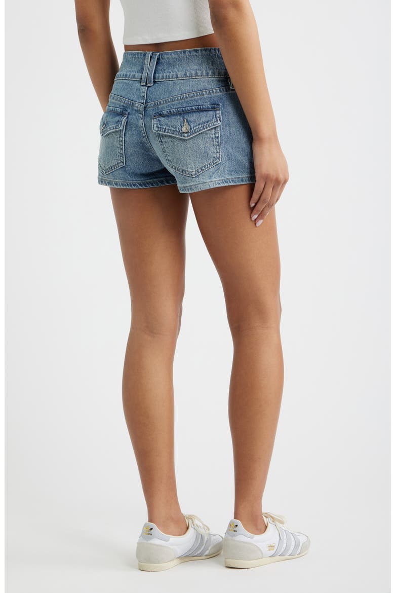 Flap Pocket Denim Shorts, Alternate, color, LIGHT BLUE