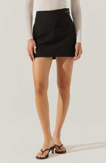 ASTR the Label Sevyn Buckle Faux Wrap Miniskirt