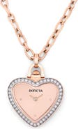 INVICTA Mini Heart Pendant Chain Watch, 27.5mm