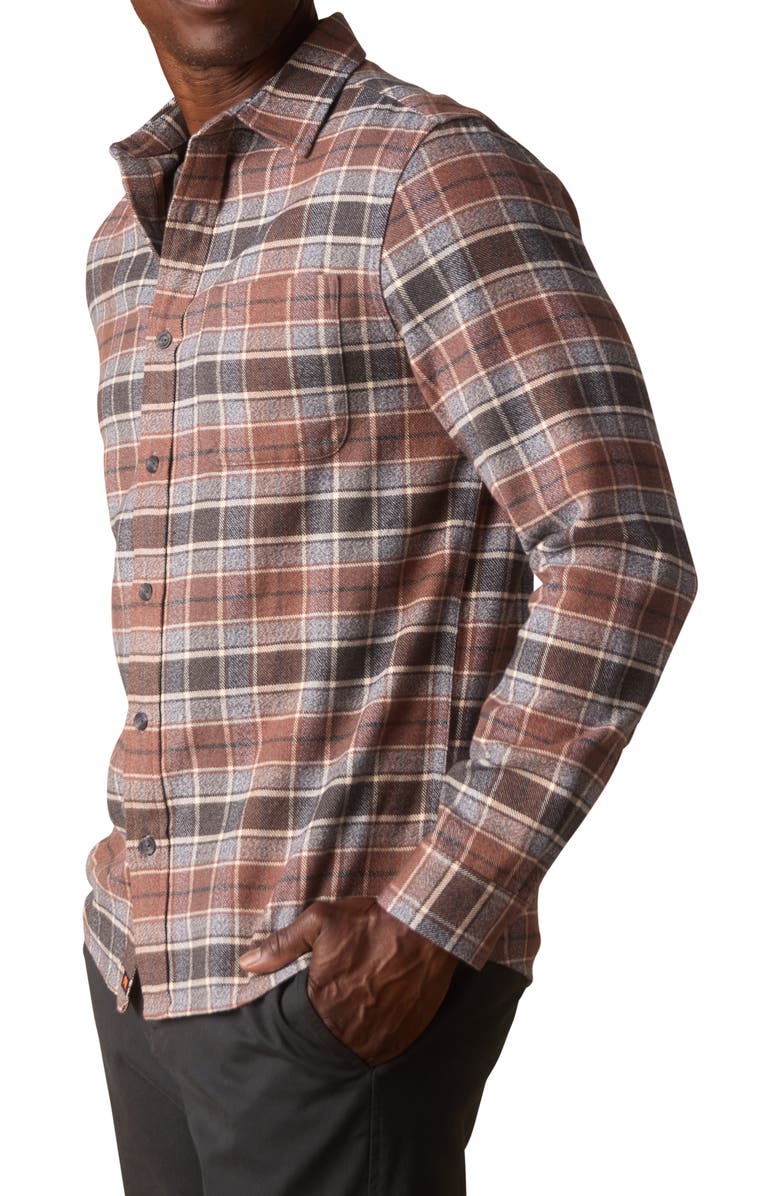 The Normal Brand Louis Heavyweight Flannel Overshirt, Alternate, color, Spiced Brandy