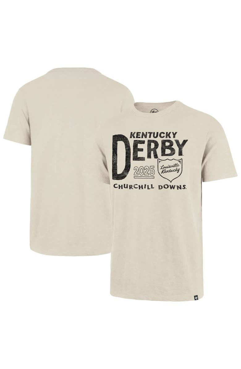 '47 Men's '47  Cream 151st Kentucky Derby Scrum T-Shirt, Main, color, 
