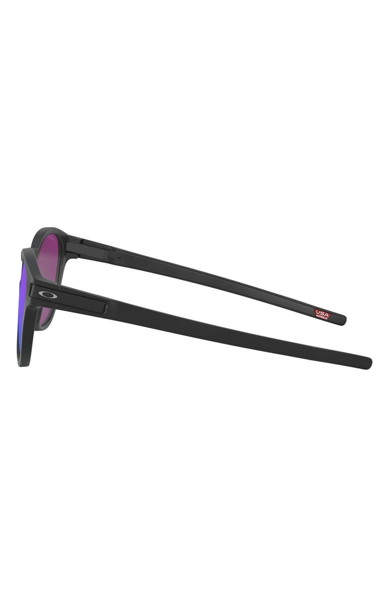 Oakley Latch<sup>™</sup> 53mm Prizm<sup>™</sup> Round Sunglasses, Alternate, color, Matte Black