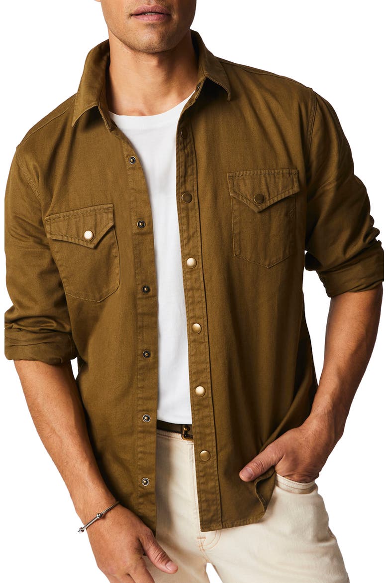 Shoals Organic Cotton Twill Shirt, Main, color, SLATE GREEN