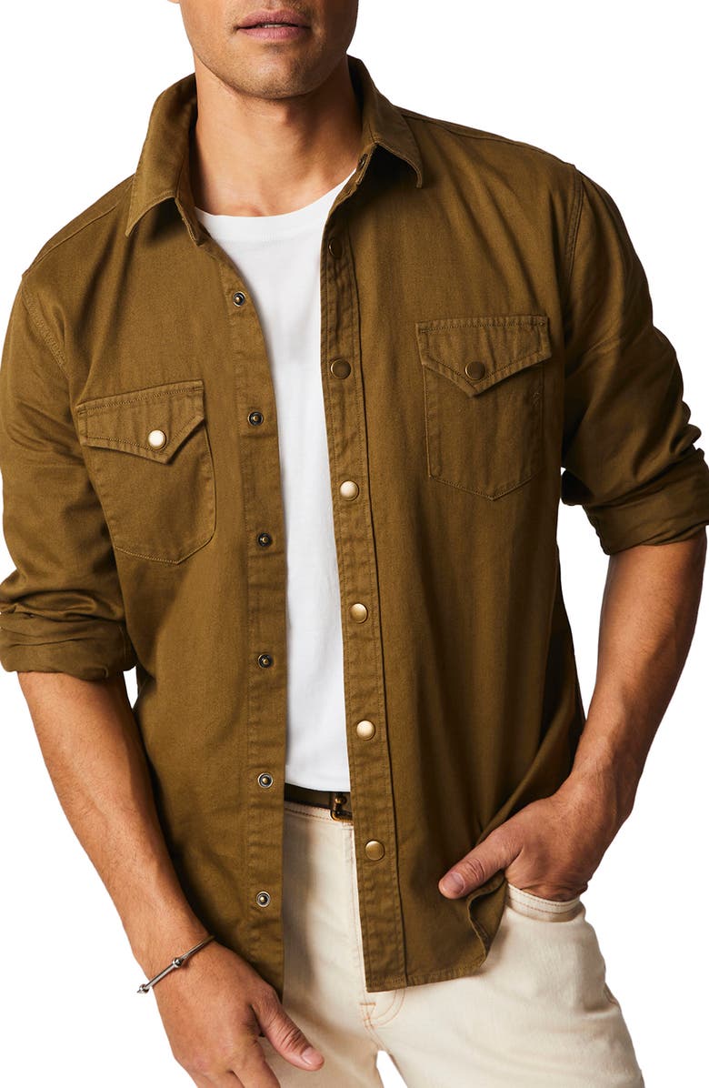 Billy Reid Shoals Organic Cotton Twill Shirt, Main, color, 