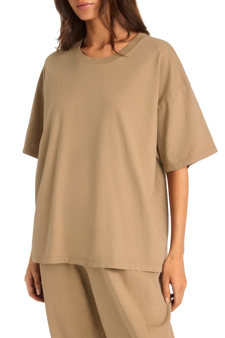 Coast Oversize Boyfriend T-Shirt, Alternate, color, LATTE