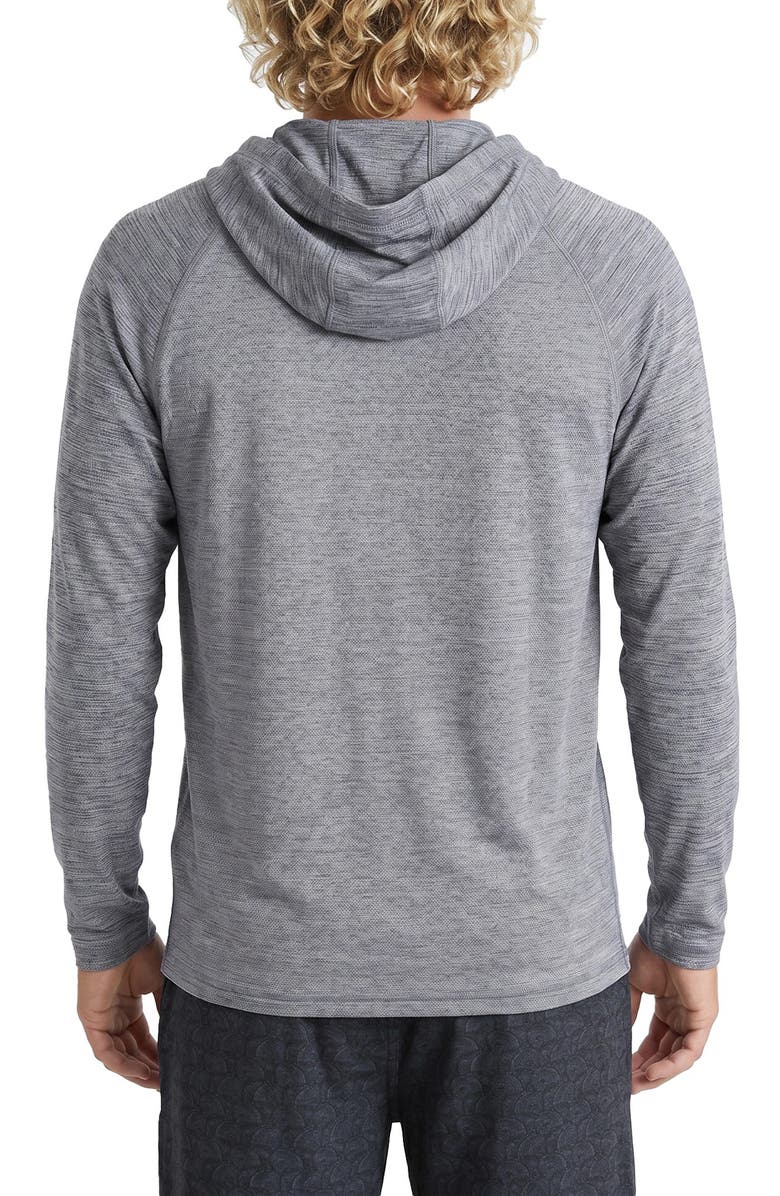 Spyder Raglan Sleeve Hooded Rashguard, Alternate, color, Alloy
