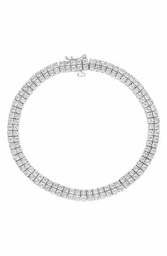 Sterling Silver Diamond Line Bracelet