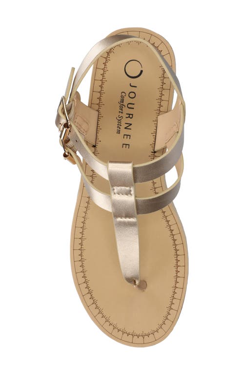 Journee Collection Journee Bianca Wedge Sandal In Gold