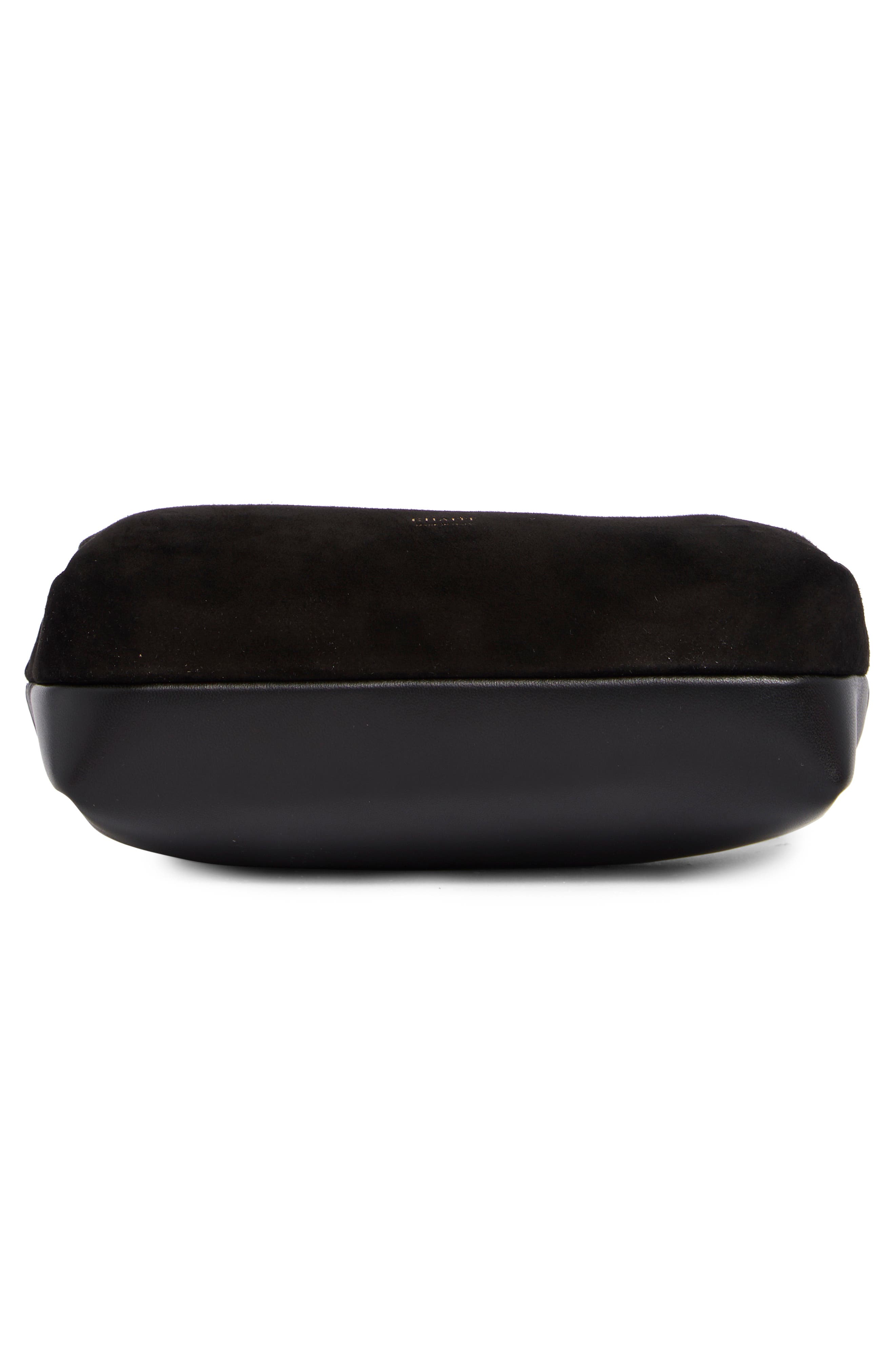 Mini Kye Leather & Suede Crossbody Bag, Alternate, color, BLACK