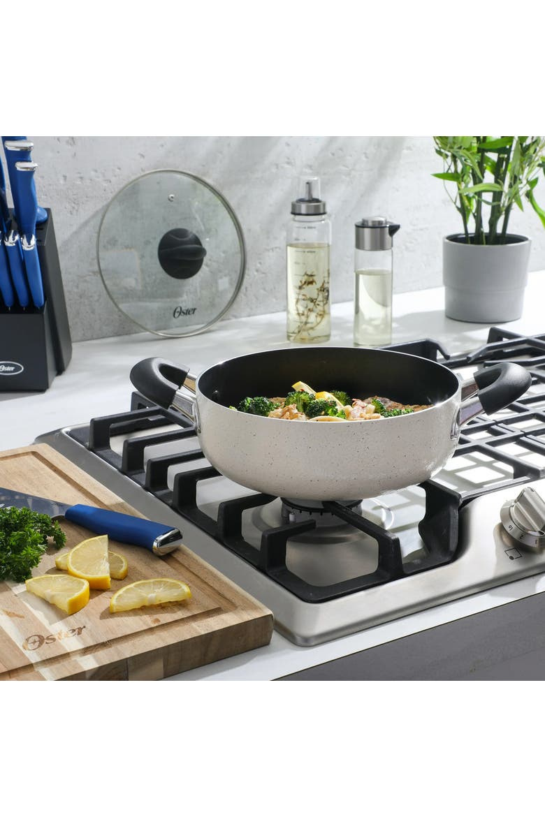 Clairborne 6.9 Quart Nonstick Aluminum Caldero with Lid, Alternate, color, Black