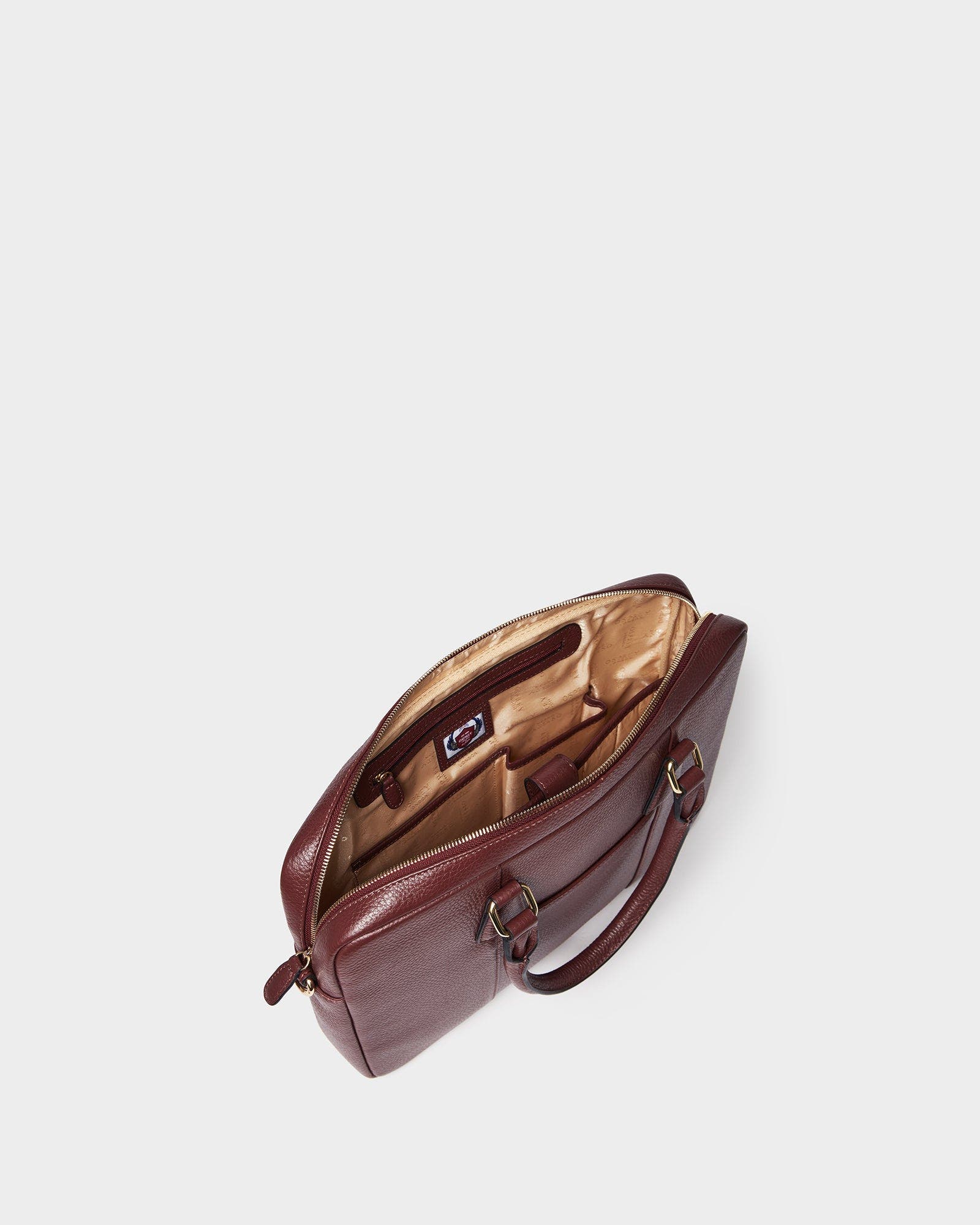 The Adaline Leather Laptop Bag, Alternate, color, Merlot