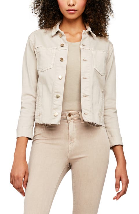 Janelle Raw Cut Slim Denim Jacket