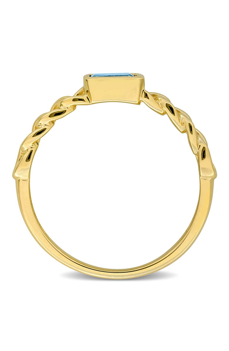 Julianna B. Solitaire Birthstone Link Design Ring 14k, Alternate, color, Topaz