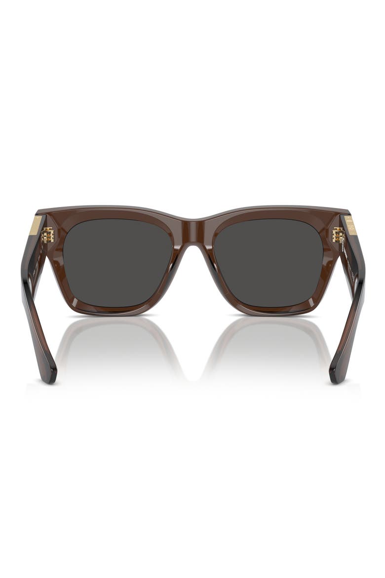 Elevated Check 52mm Square Sunglasses, Alternate, color, BROWN