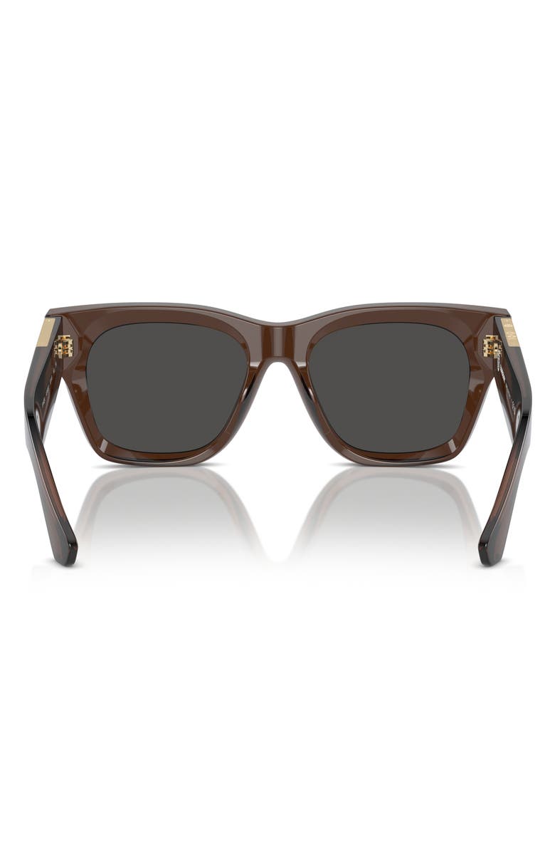 Burberry Elevated Check 52mm Square Sunglasses, Alternate, color, Brown