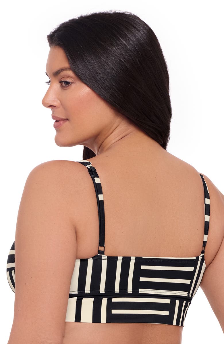 S3 Apparel U-Wire Adjustable Midkini Swim Top, Alternate, color, Chic Crossing