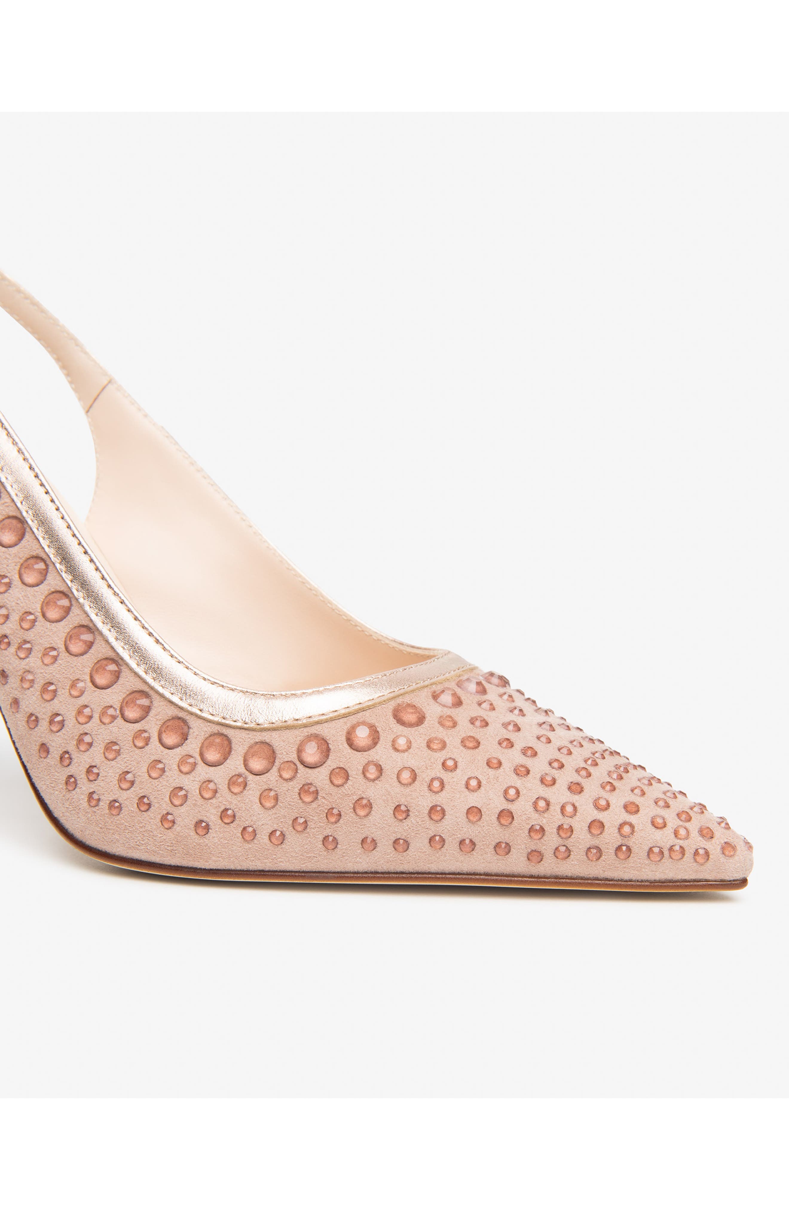 Embellished Slingback Pointed Toe Pump, Alternate, color, ROSE