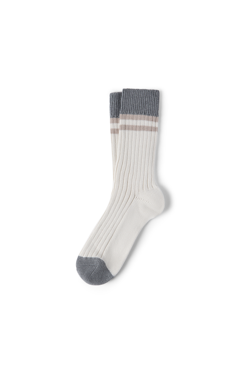 Brunello Cucinelli Cotton socks with stripes, Main, color, Panama