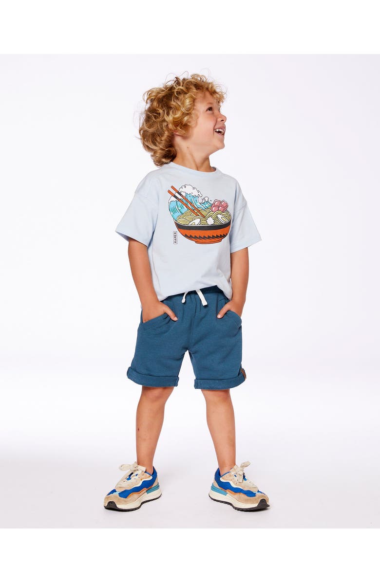 Deux par Deux Little Boy's French Terry Short Teal, Alternate, color,
