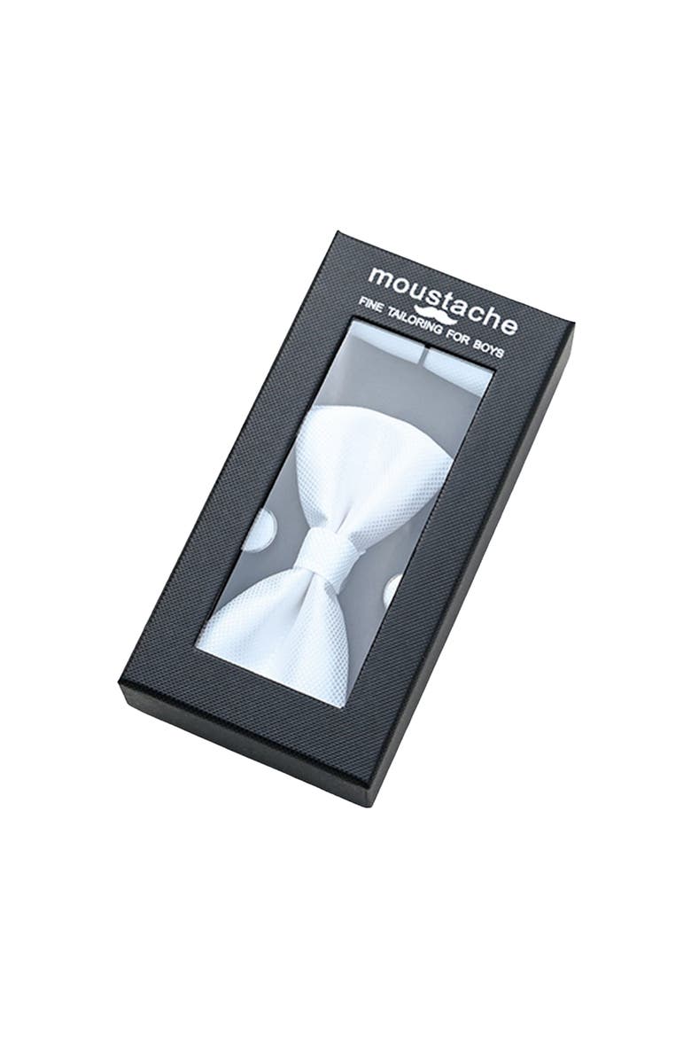 Crosshatch Bow Tie Set, Alternate, color, White