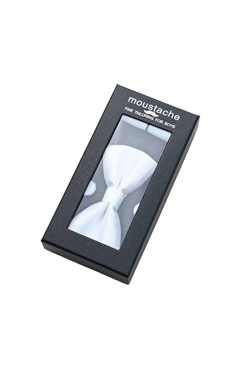 MOUSTACHE Crosshatch Bow Tie Set, Alternate, color, White