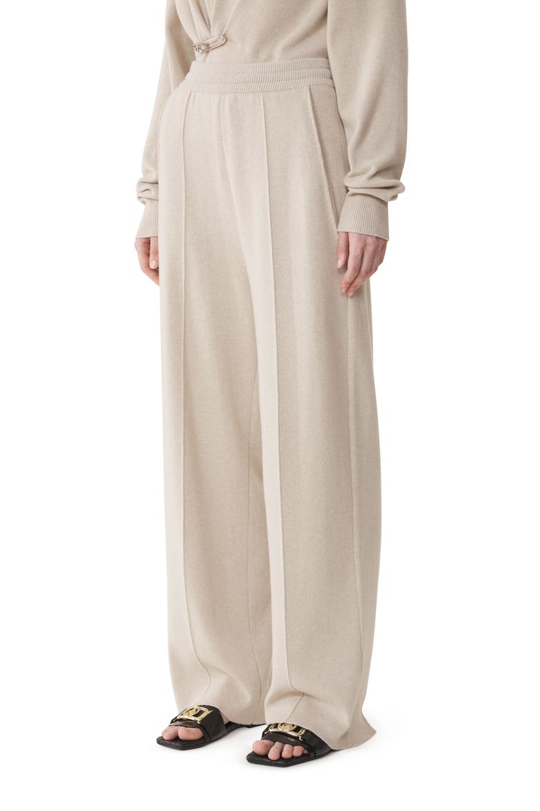 Straight-Leg Pants In Wool And Cashmere, Alternate, color, Moon