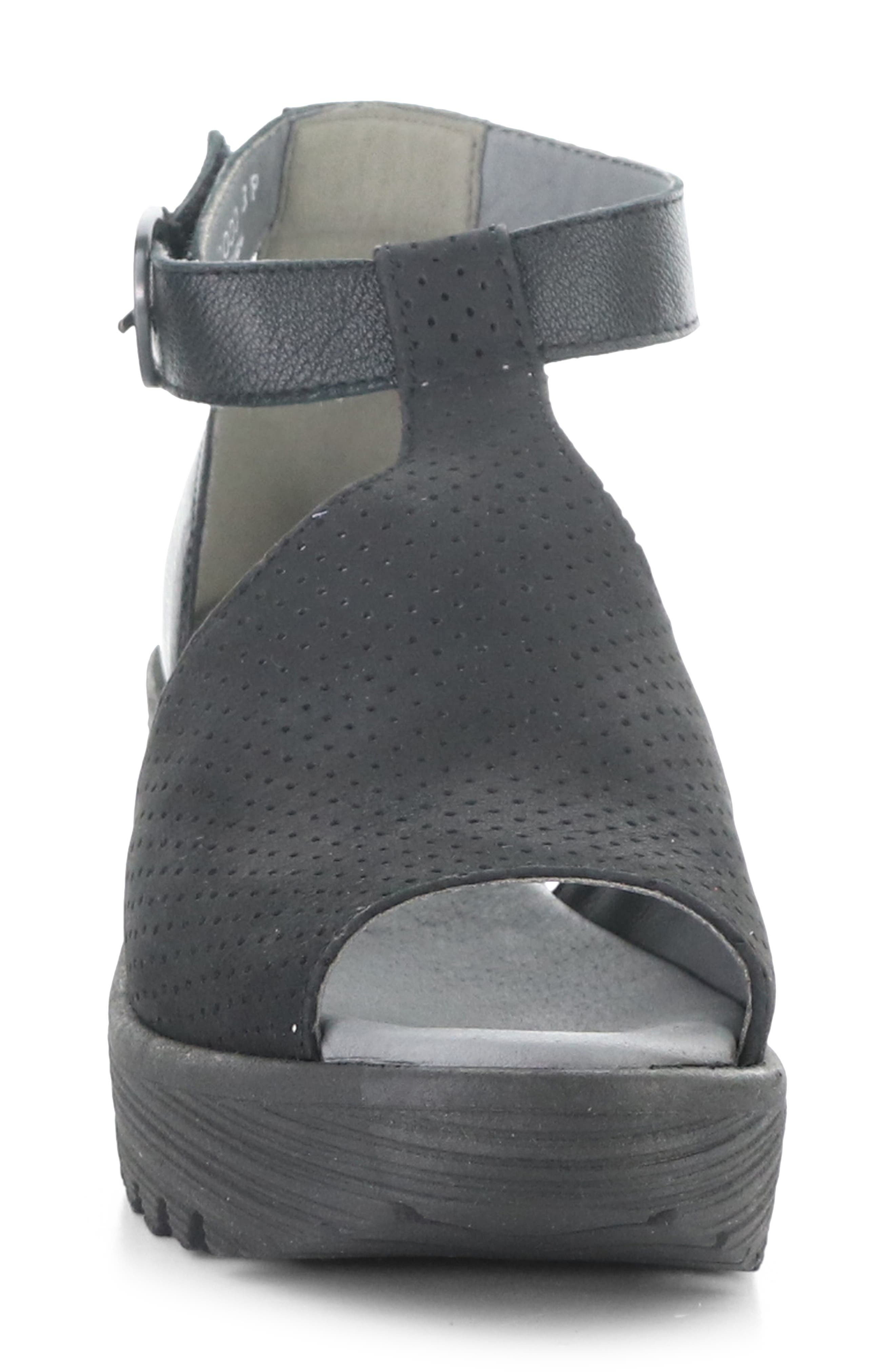 Fly London Lemo Ankle Strap Platform Wedge Sandal, Alternate, color, 