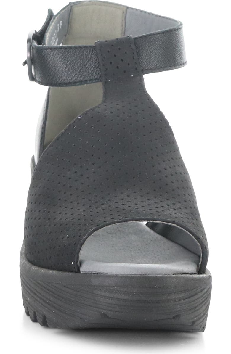 Fly London Lemo Ankle Strap Platform Wedge Sandal, Alternate, color,