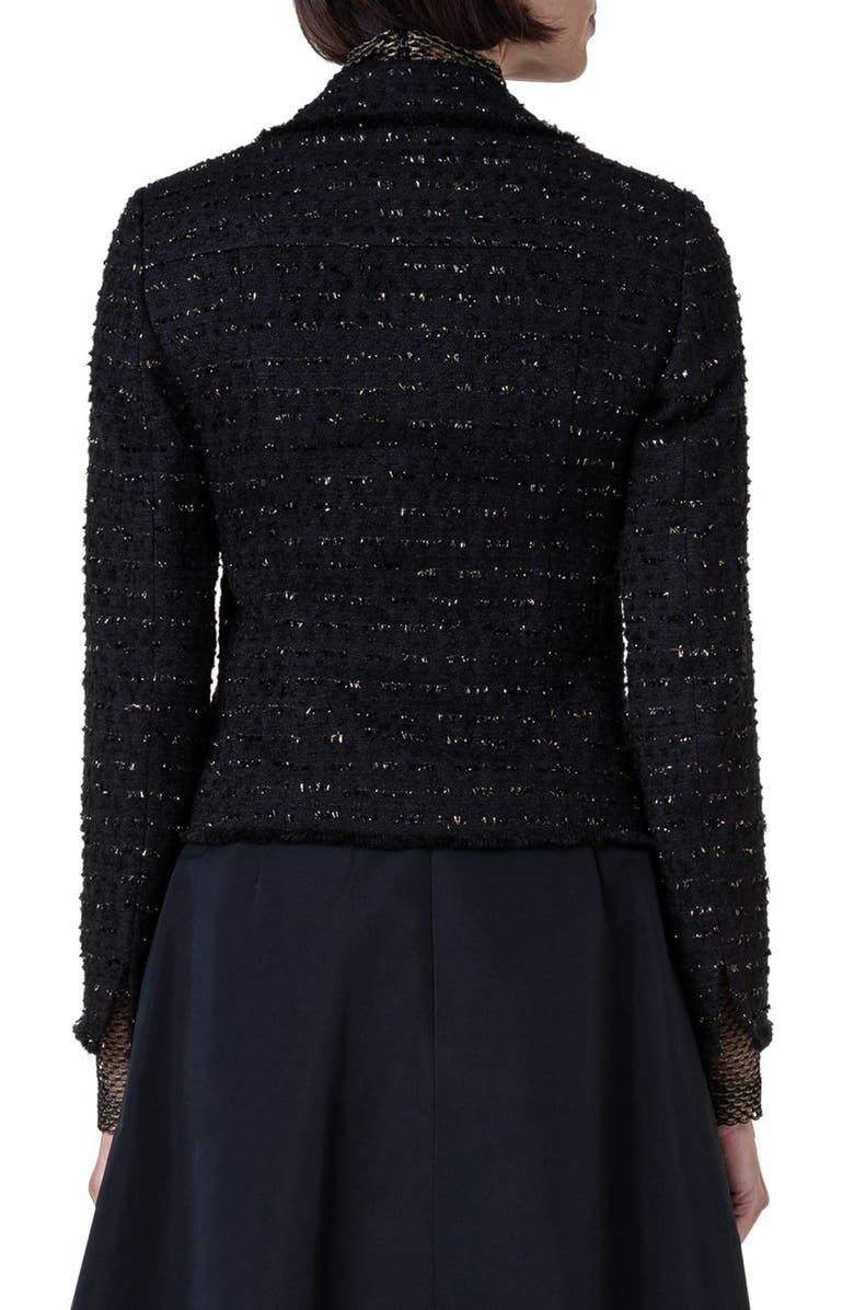 Akris punto Metallic Bouclé Jacket, Alternate, color, 