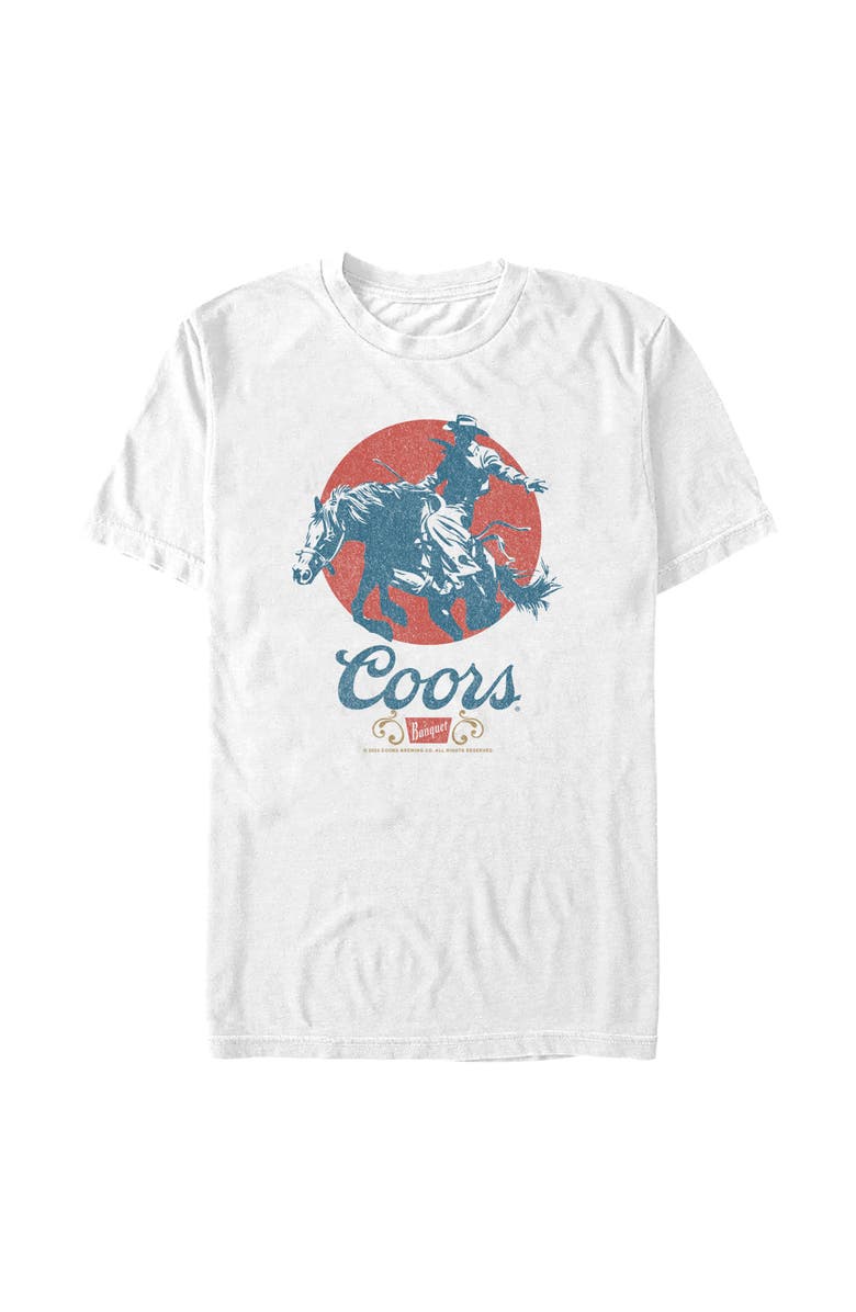 Coors Brewing Company Men's Coors Brewing Company Rodeo Classic Logo  Graphic T-Shirt, Alternate, color, White