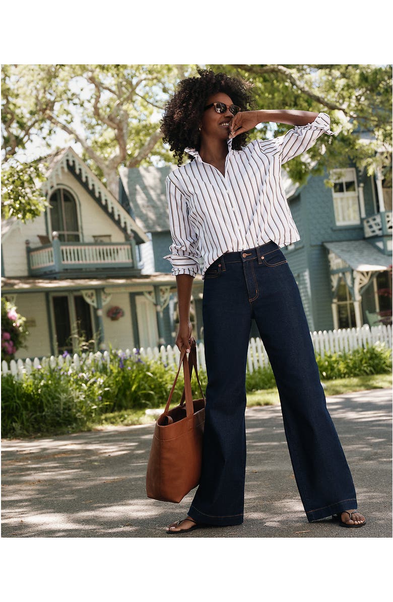 Lands' End High Rise Wide Leg Denim Jeans, Alternate, color, River Rinse