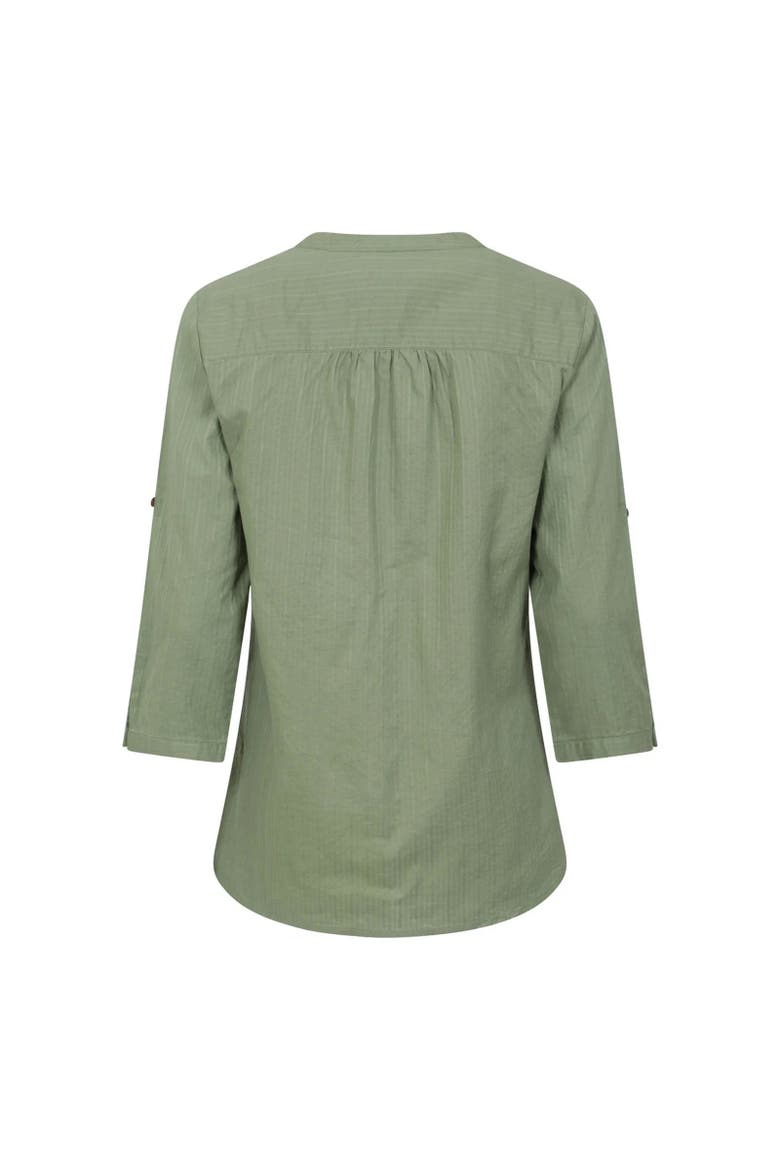 Petra Relaxed Fit 3/4 Sleeve Shirt, Alternate, color, Light Khaki