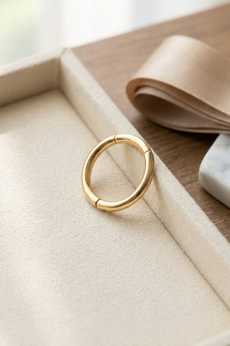 14K Gold Hoop Classic Single Earring, Alternate, color, 14 K Yellow Gold