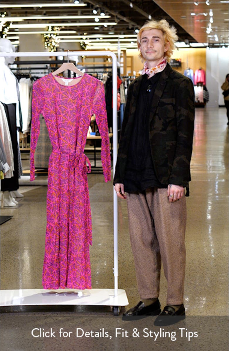 Izabella Print Long Sleeve Tiered Maxi Dress, sales video thumbnail