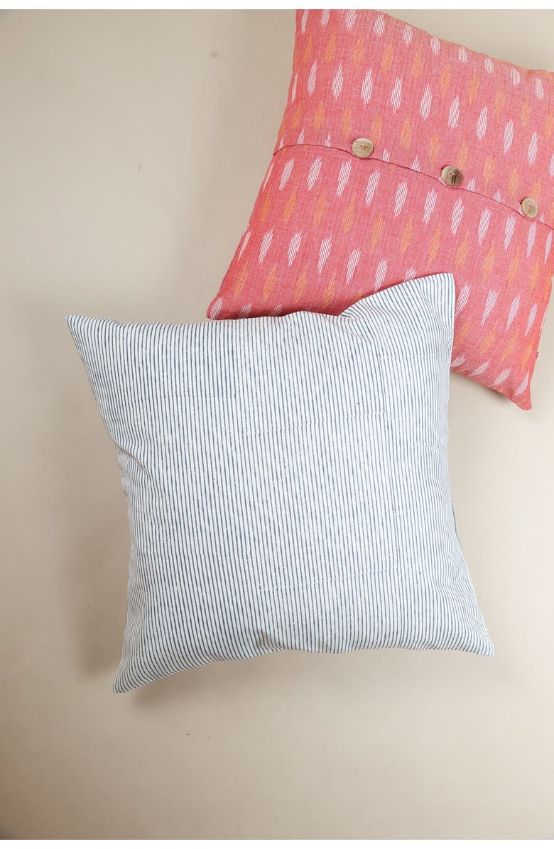 Ninéh Grey Bliss Block Print Pillow, Alternate, color, Grey