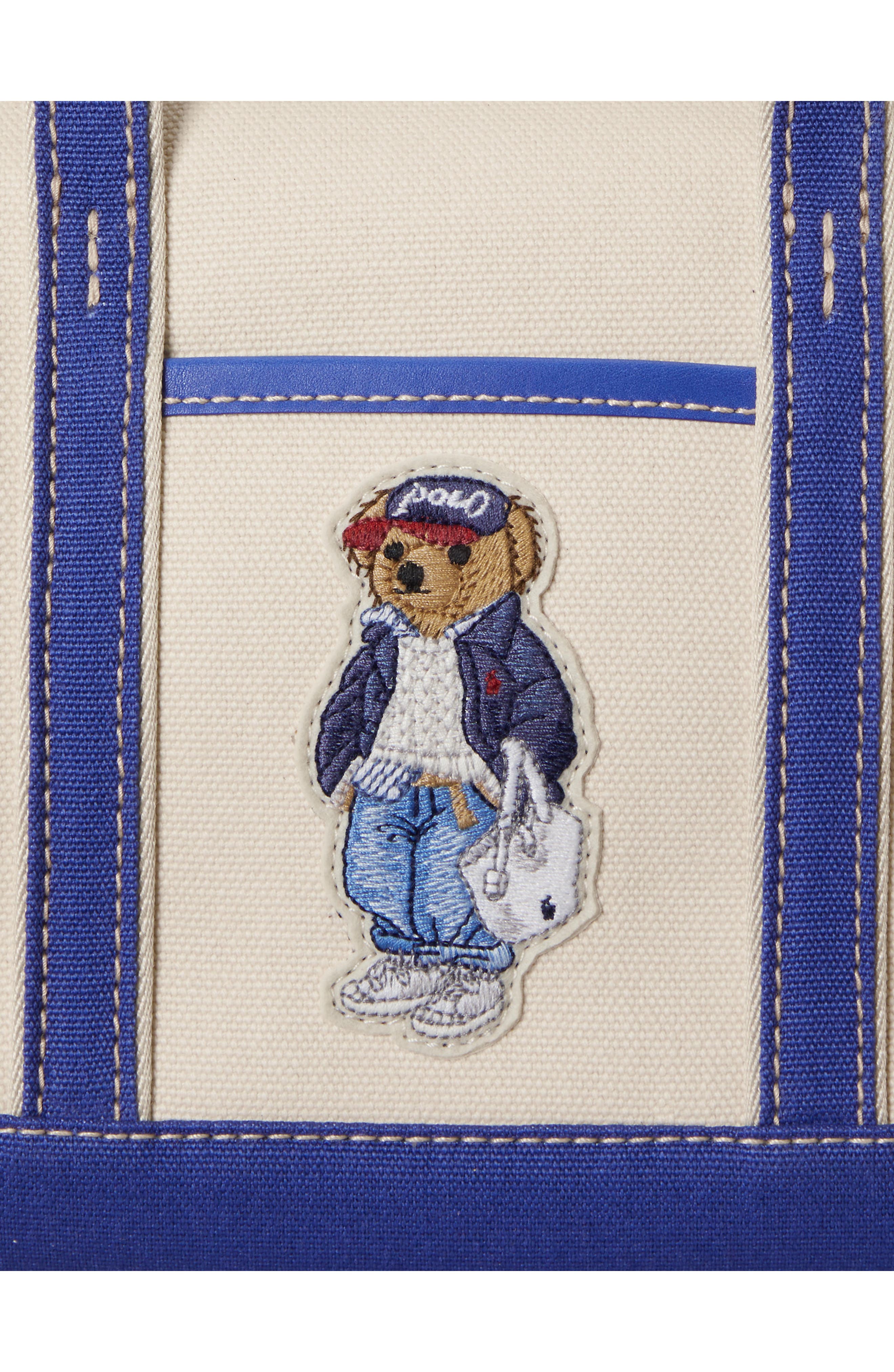 Polo Ralph Lauren Spring Bear Mini Shopper Tote, Alternate, color, 