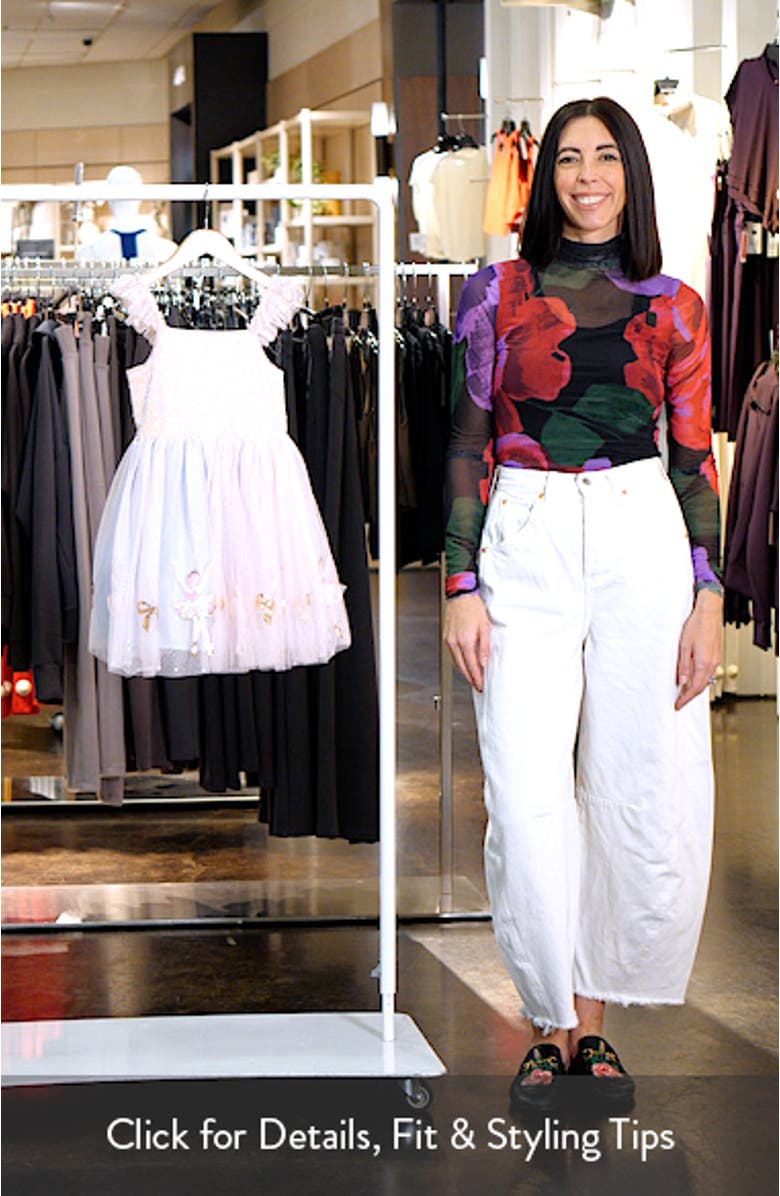 Kids' Ballerina Border Sequin Party Dress, sales video thumbnail