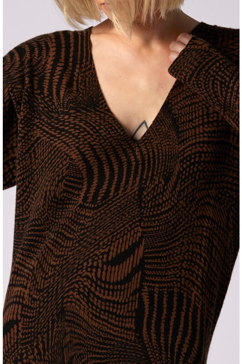 Elijah Long Sleeve Wool & Cashmere Sweater Dress, Alternate, color, EMPERADOR