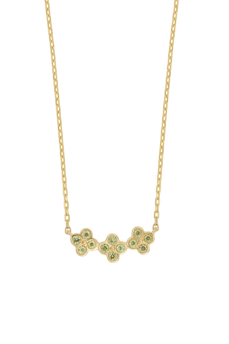 14K Gold Peridot Cluster Pendant Necklace (Nordstrom Exclusive), Main, color, 14K YELLOW GOLD