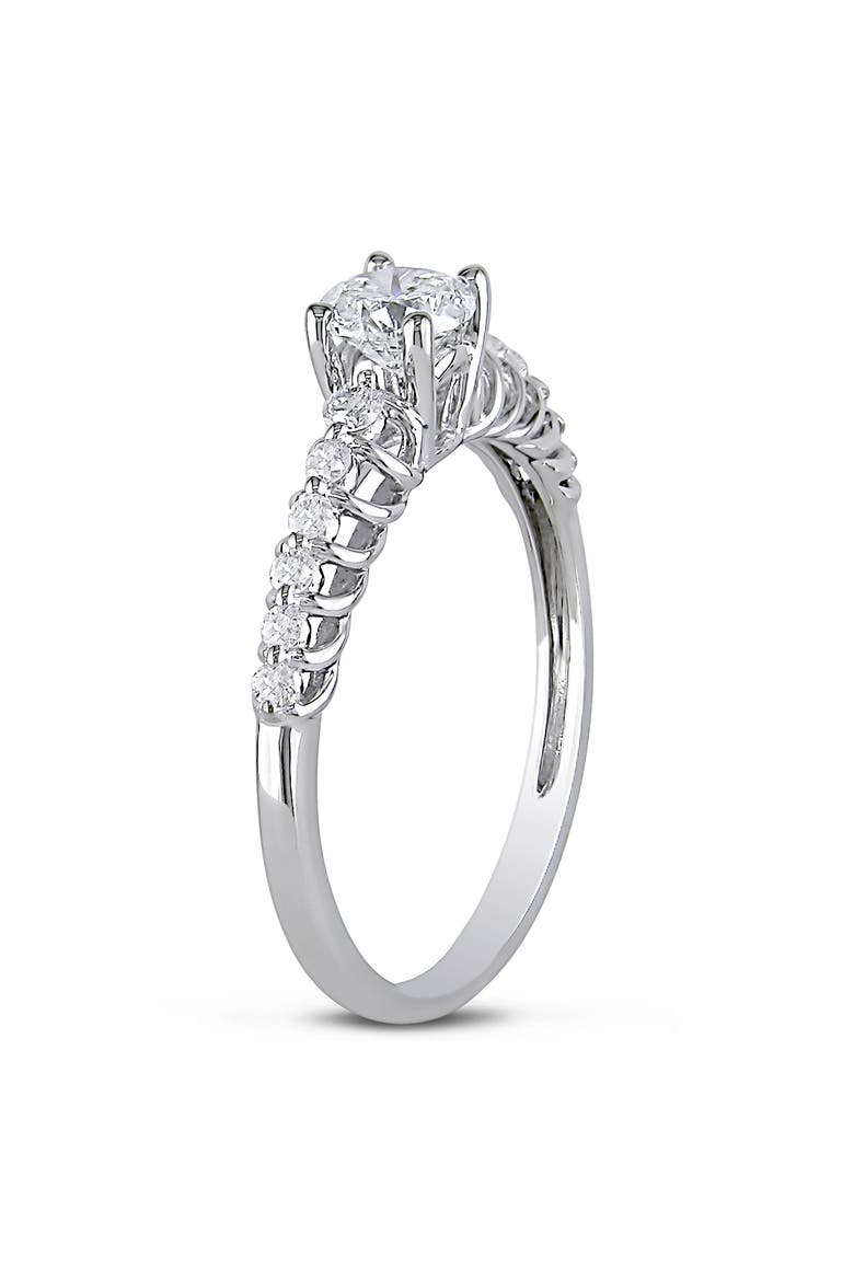 3/4 CTTW Diamond Vintage Engagement Ring 14k, Alternate, color, 14k White Gold