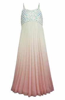 Zunie Kids' Embellished Bodice Ombré Party Dress